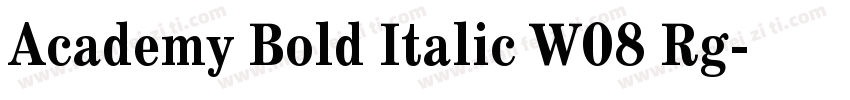 Academy Bold Italic W08 Rg字体转换